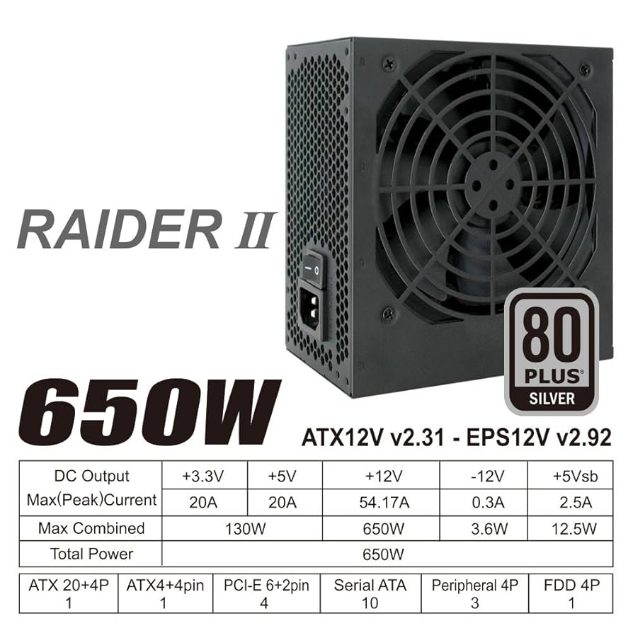 Amazon | オウルテック 80PLUS SILVER取得 Skylake対応 ATX電源